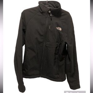 North Face Apex Women's Black soft shell jacket windproof fleece-lined Medium
